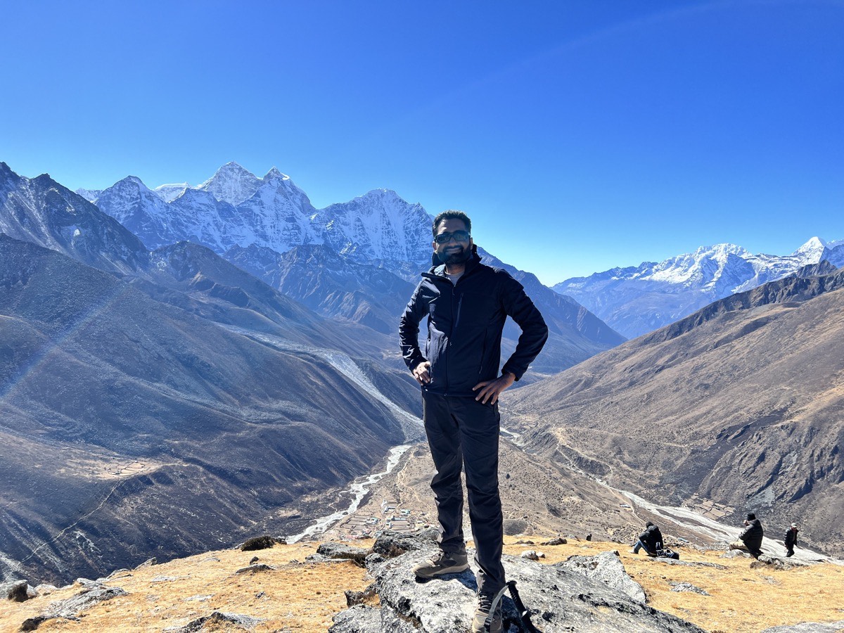 High on the Everest region trails