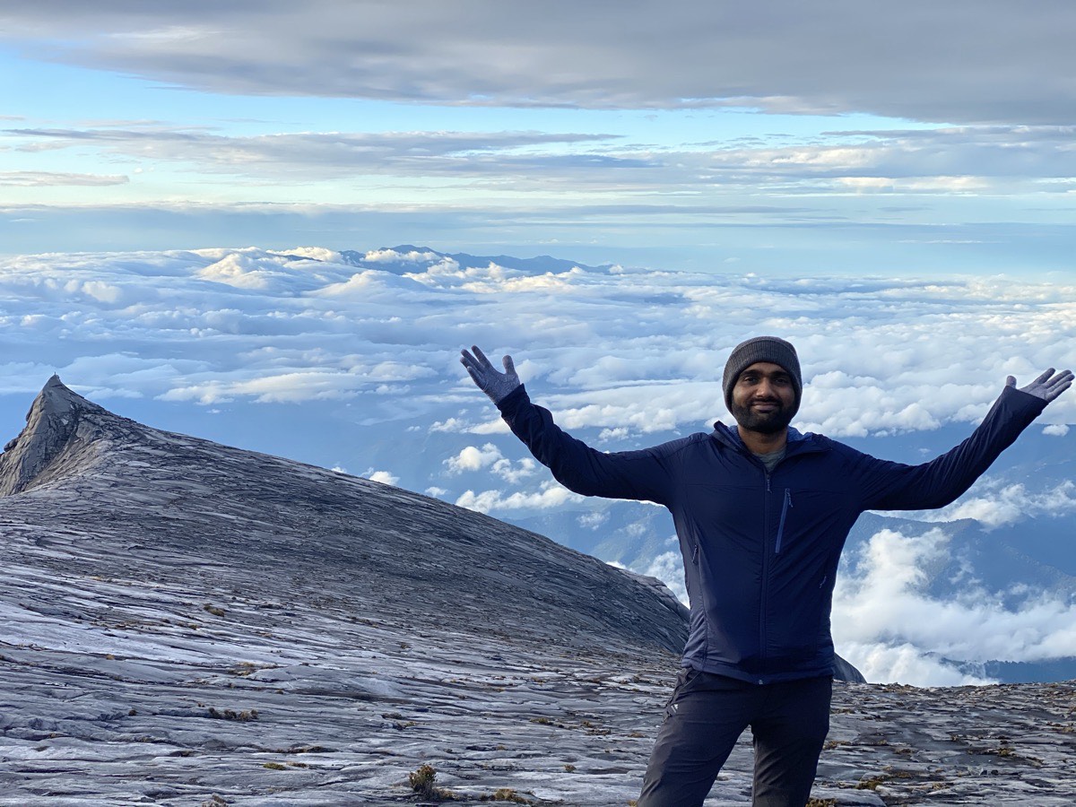 Mount Kinabalu summit above the clouds